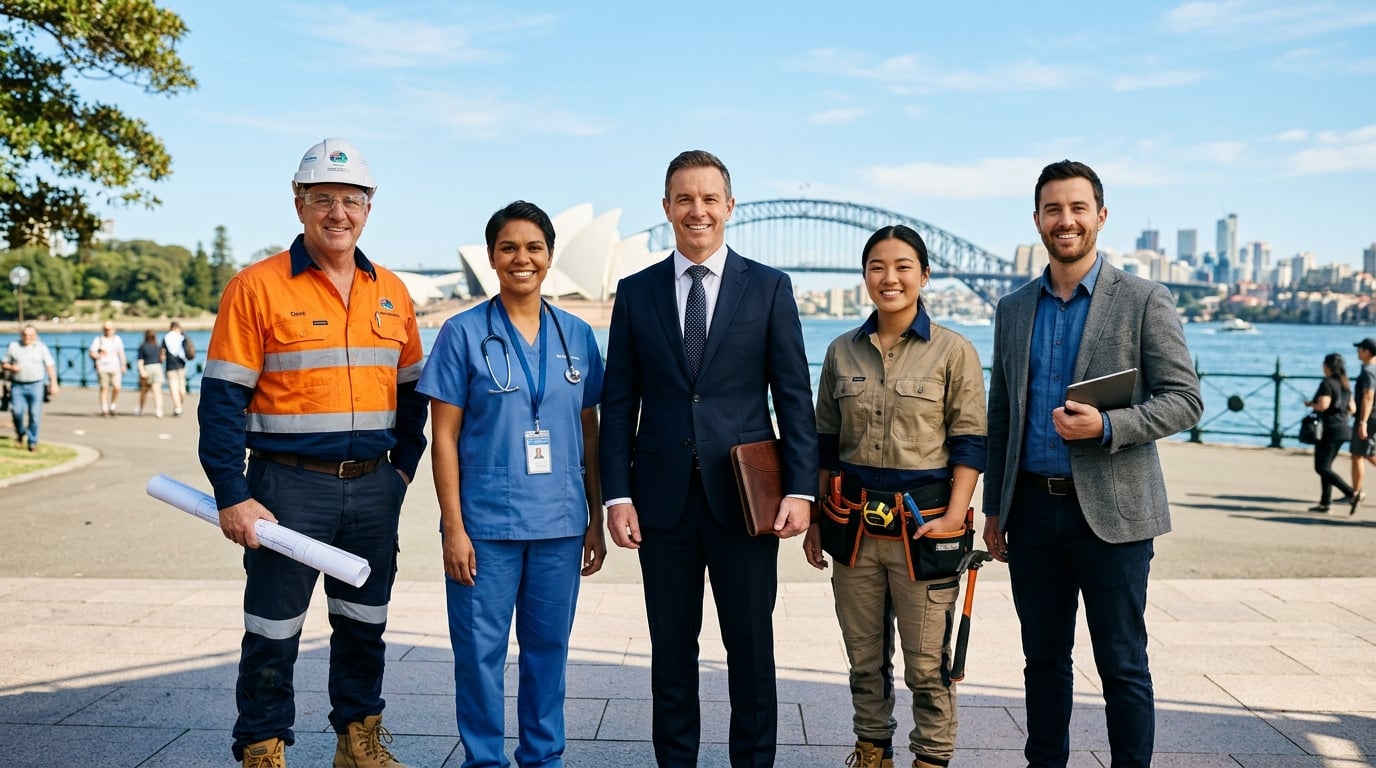 Diverse Australian business professionals